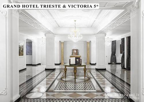 Viešbutis Grand Hotel Trieste & Victoria 5*, Abano Terme. Prabangus White SPA viešbutyje Italijoje