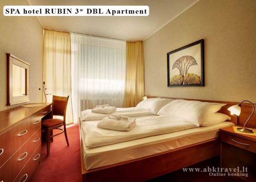 Kupele Dudince SPA viešbutis Rubin 3*. Apgyvendinimas apartamentų numeryje